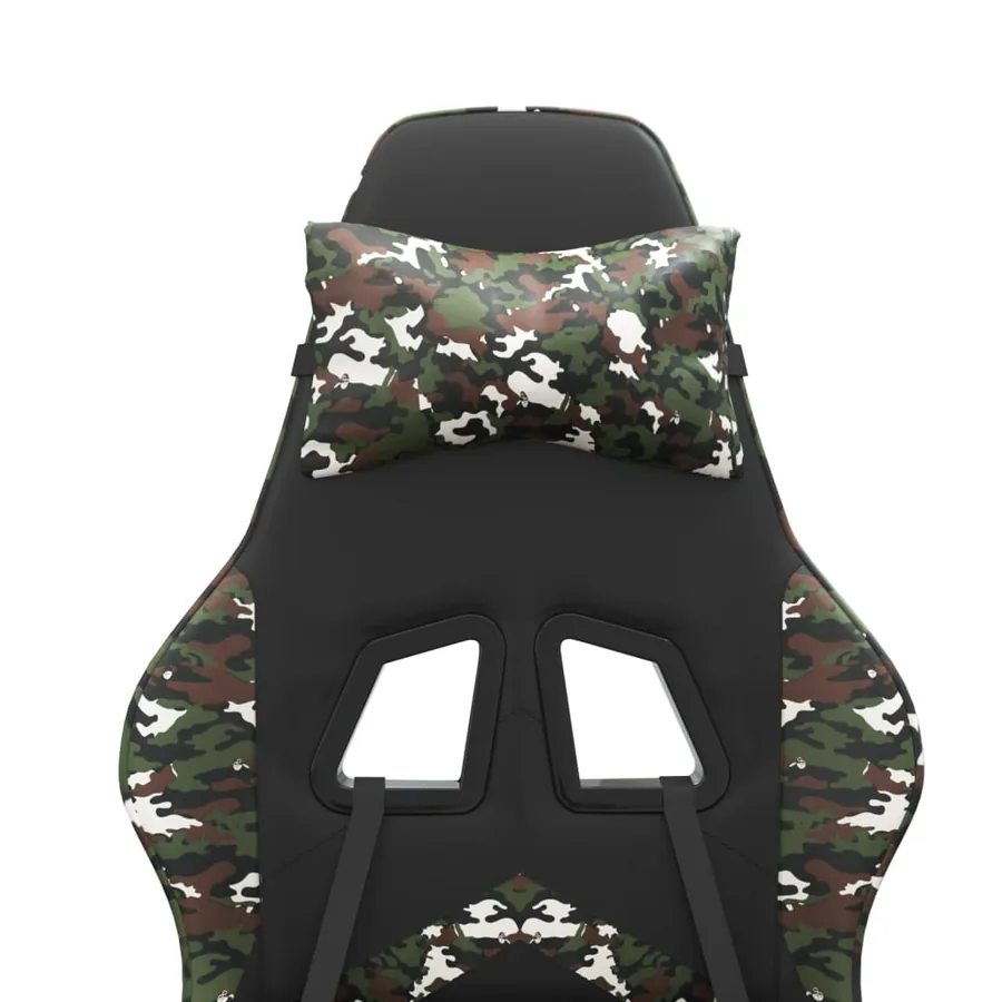 Chaise de jeu Noir et camouflage Similicuir - 10