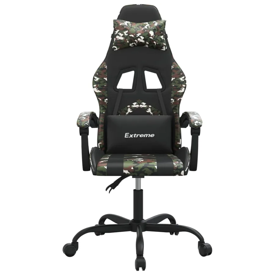 Chaise de jeu Noir et camouflage Similicuir - 3