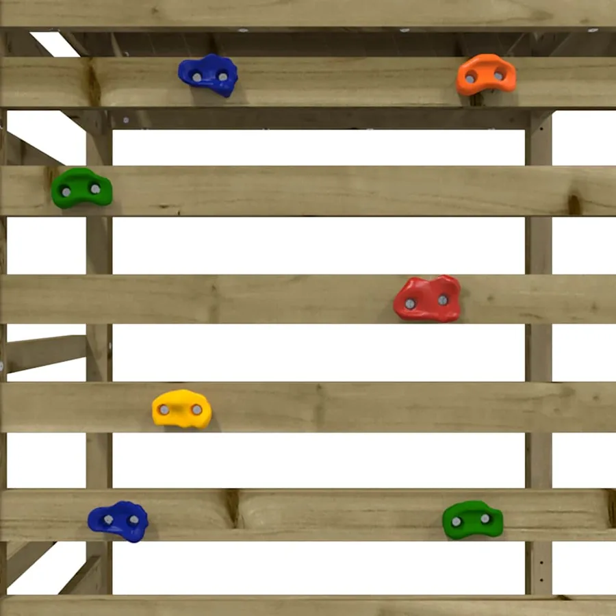 Maisonnette de jeu avec mur d'escalade bois de pin imprégné - 8