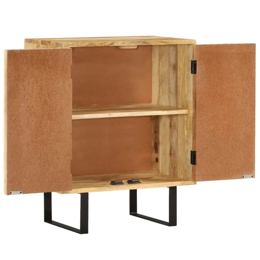 Buffet avec 2 portes 55x35x70 cm bois massif de manguier - 3