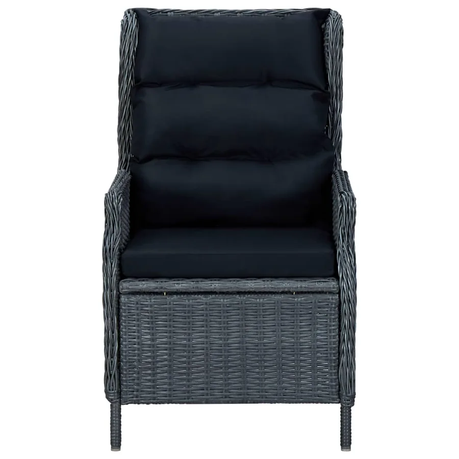 Ensemble à manger de jardin 5 pcs Gris foncé - 5