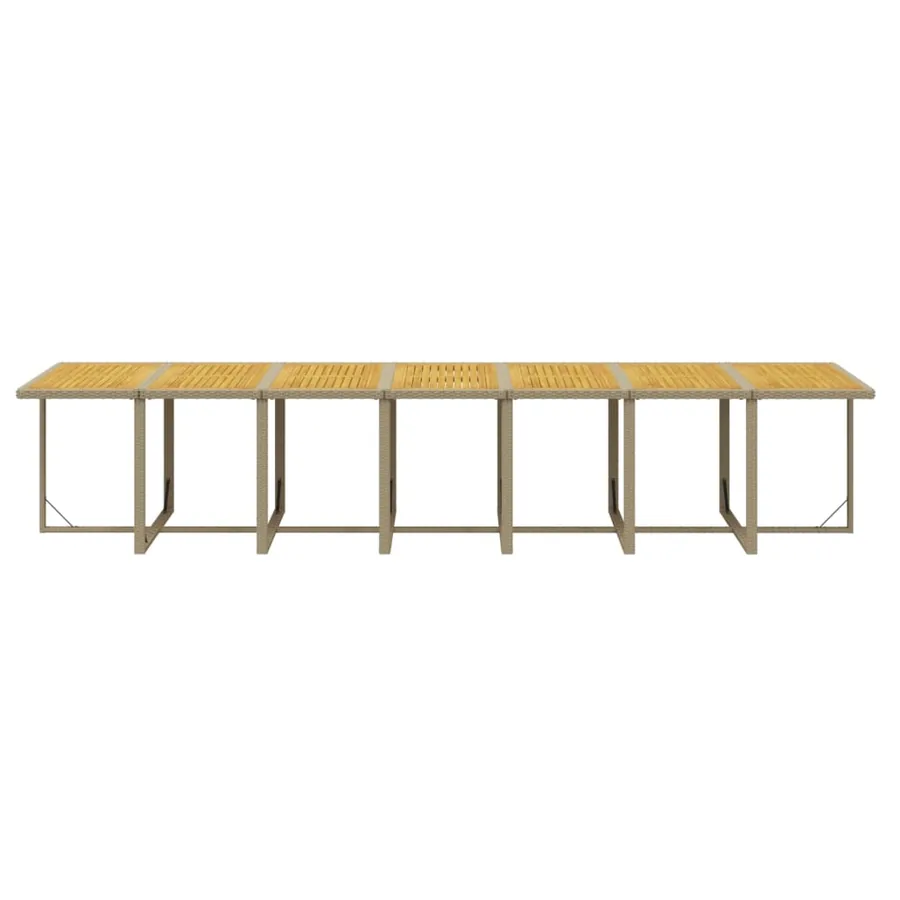 Ensemble à manger de jardin coussins 19pcs Beige Résine tressée - 11