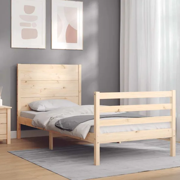 Cadre de lit sans matelas 100x200 cm bois massif