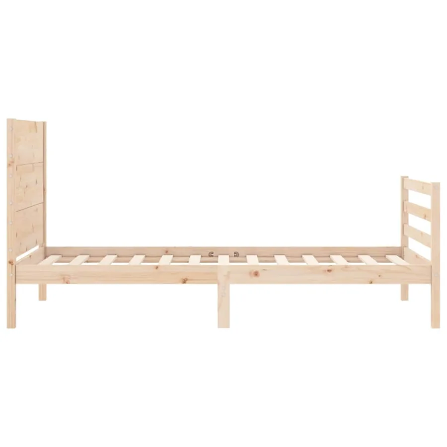 Cadre de lit sans matelas 100x200 cm bois massif - 7