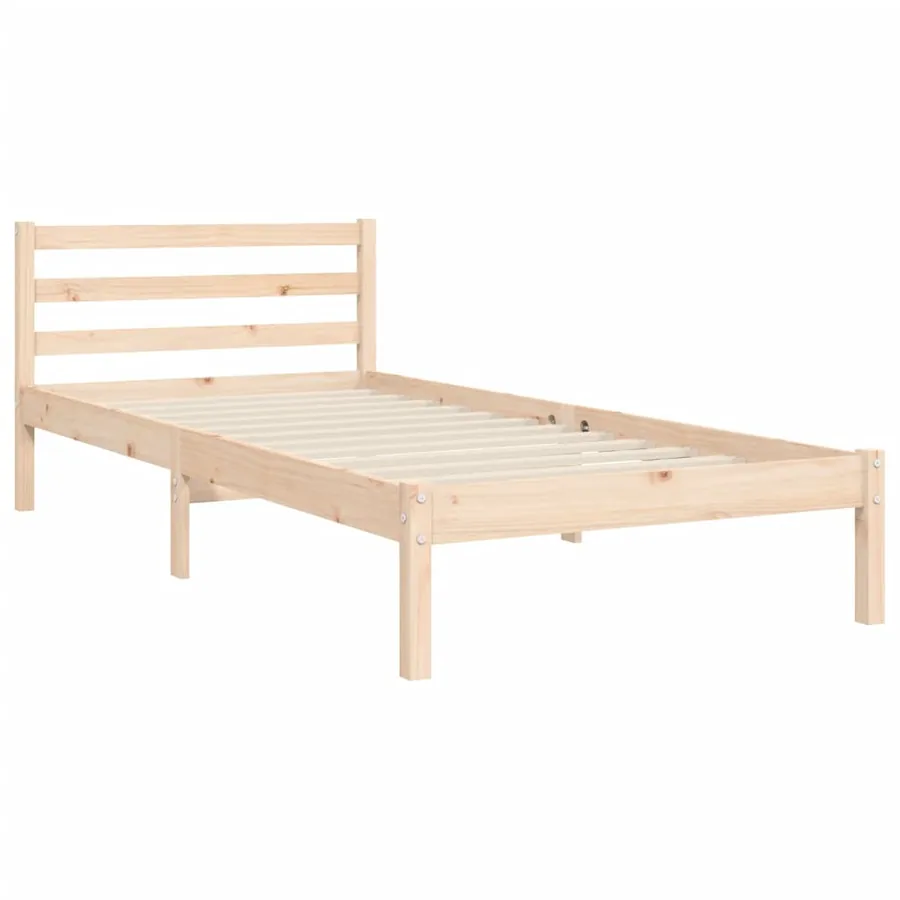 Cadre de lit sans matelas 100x200 cm bois massif - 9