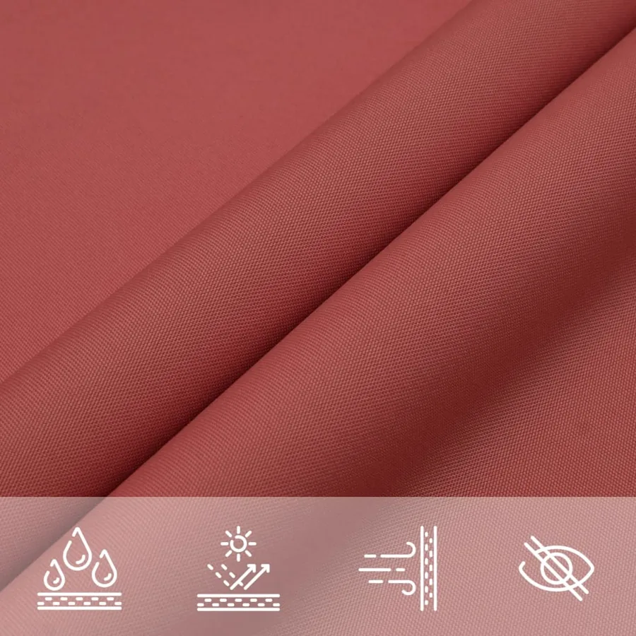 Voile de parasol tissu oxford carré 6x6 m terre cuite - 7