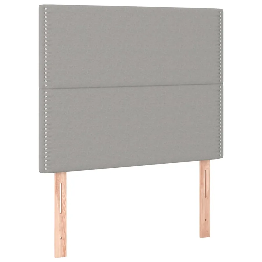 Sommier à lattes de lit avec matelas et LED Gris clair 90x200cm - 7