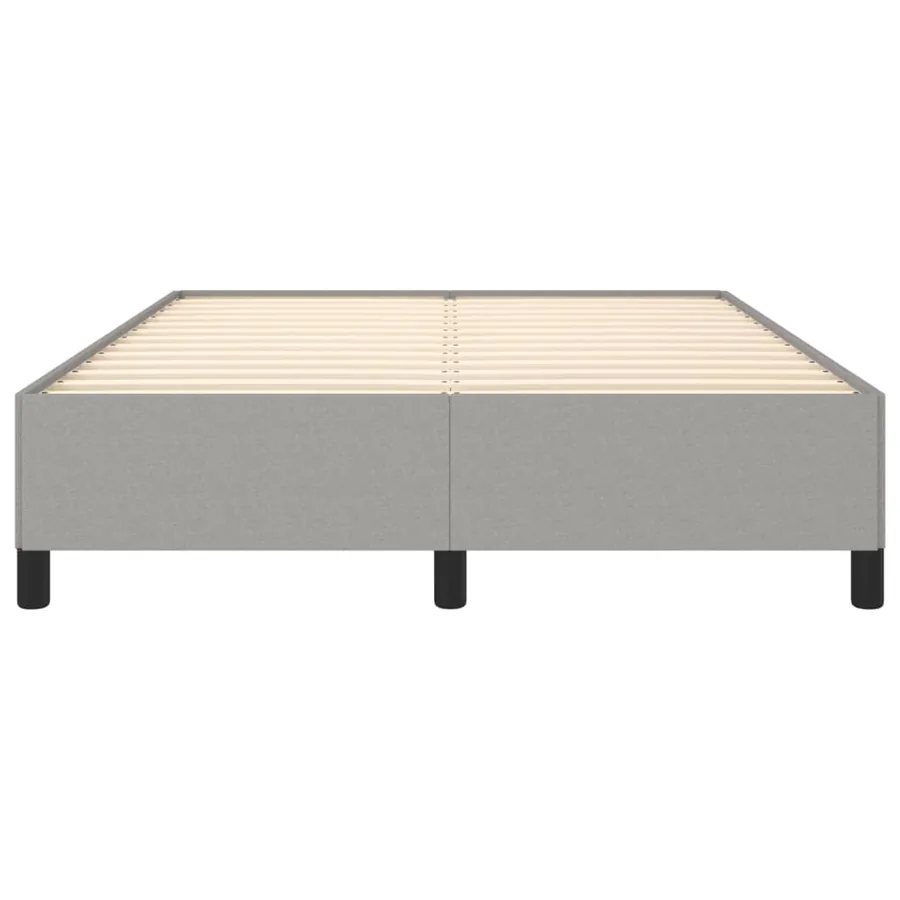 Cadre de lit sans matelas gris clair 140x200 cm tissu - 5
