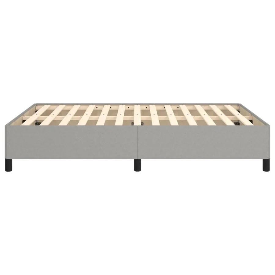 Cadre de lit sans matelas gris clair 140x200 cm tissu - 6