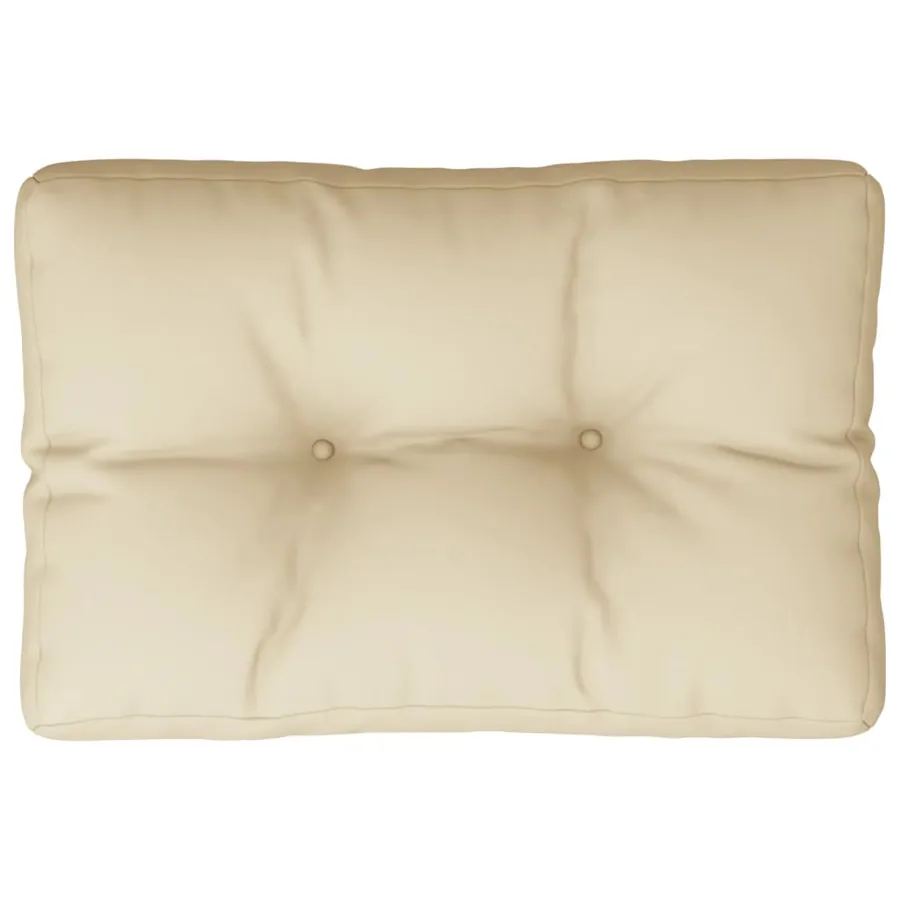 Coussin de palette beige 50x40x12 cm tissu - 2