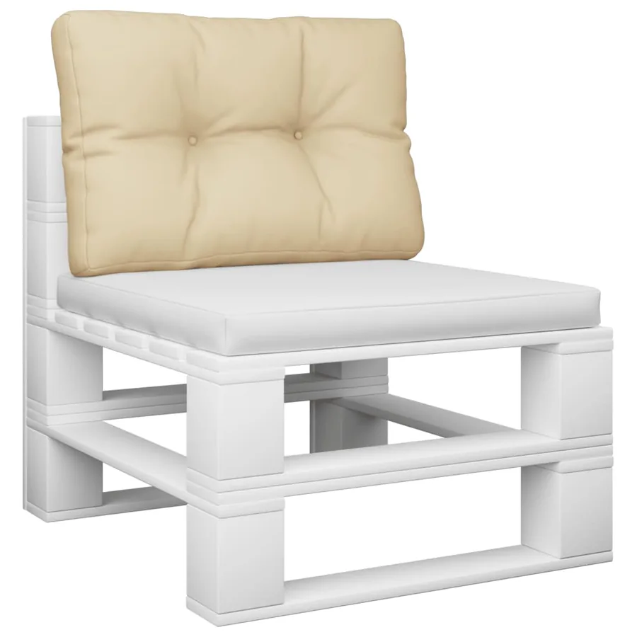 Coussin de palette beige 50x40x12 cm tissu - 3