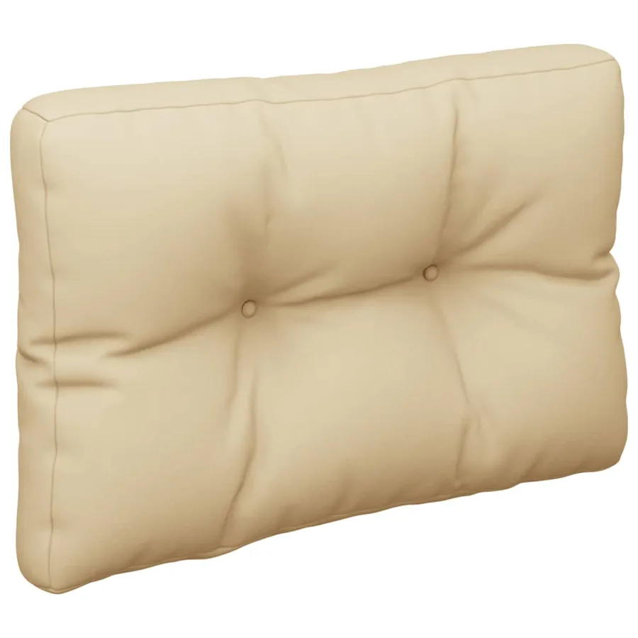 Coussin de palette beige 50x40x12 cm tissu - 4