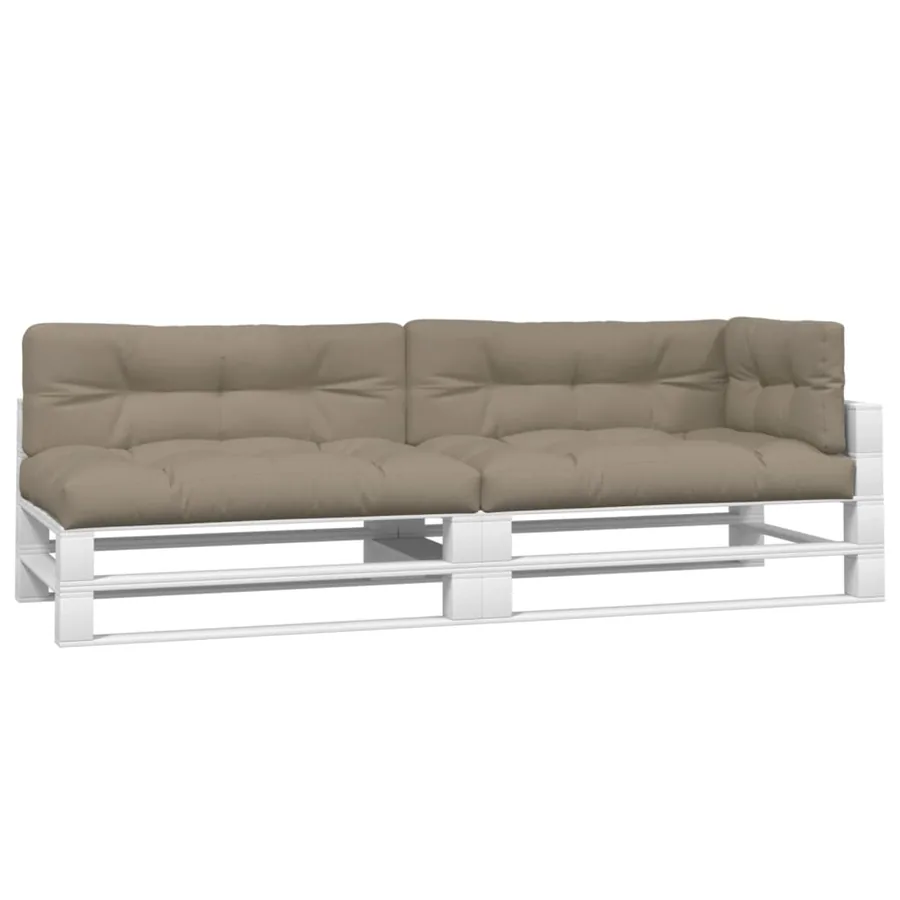 Coussins de palette 5 pcs taupe tissu - 3