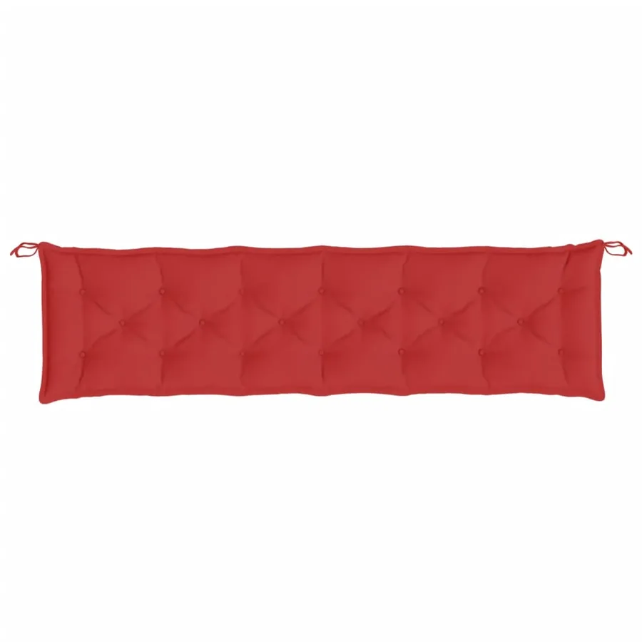 Coussins de banc jardin lot de 2 rouge 200x50x7 cm tissu Oxford - 5