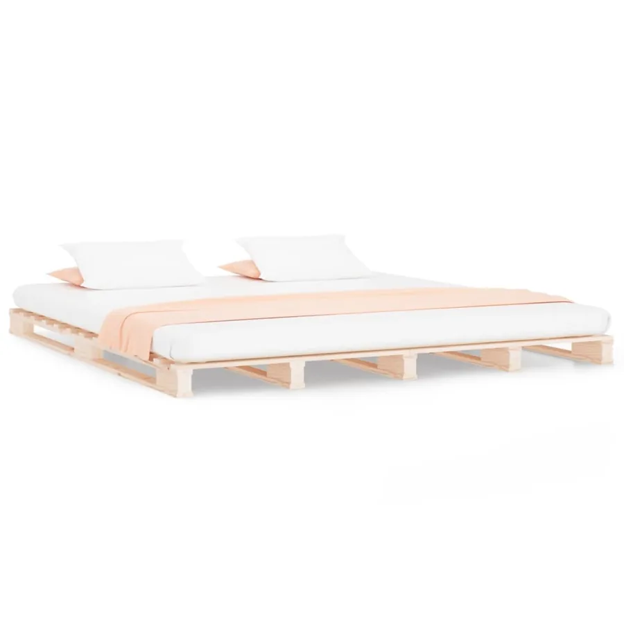 Lit de palette 135x190 cm Bois de pin massif Double - 2
