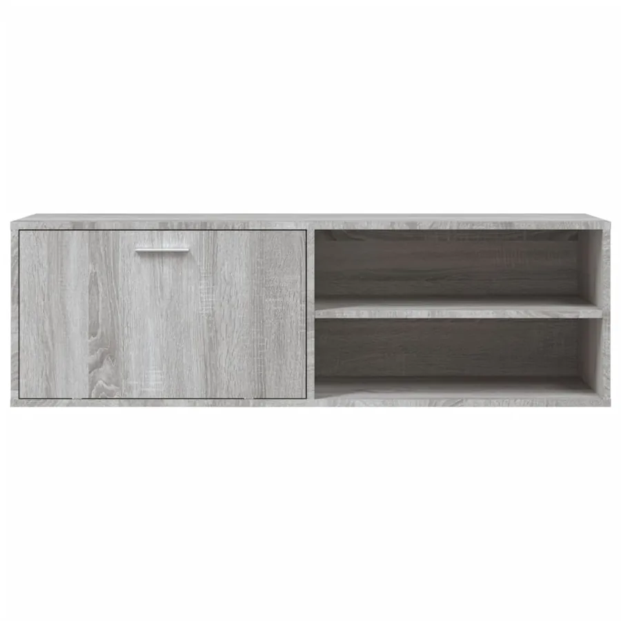 Meuble TV sonoma gris 120x34x37 cm bois d'ingénierie - 4