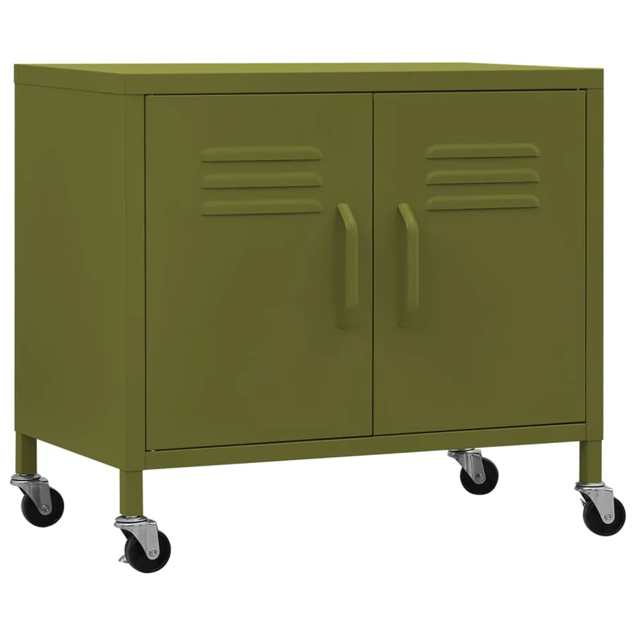 Armoire de rangement Vert olive 60x35x56 cm Acier - 2
