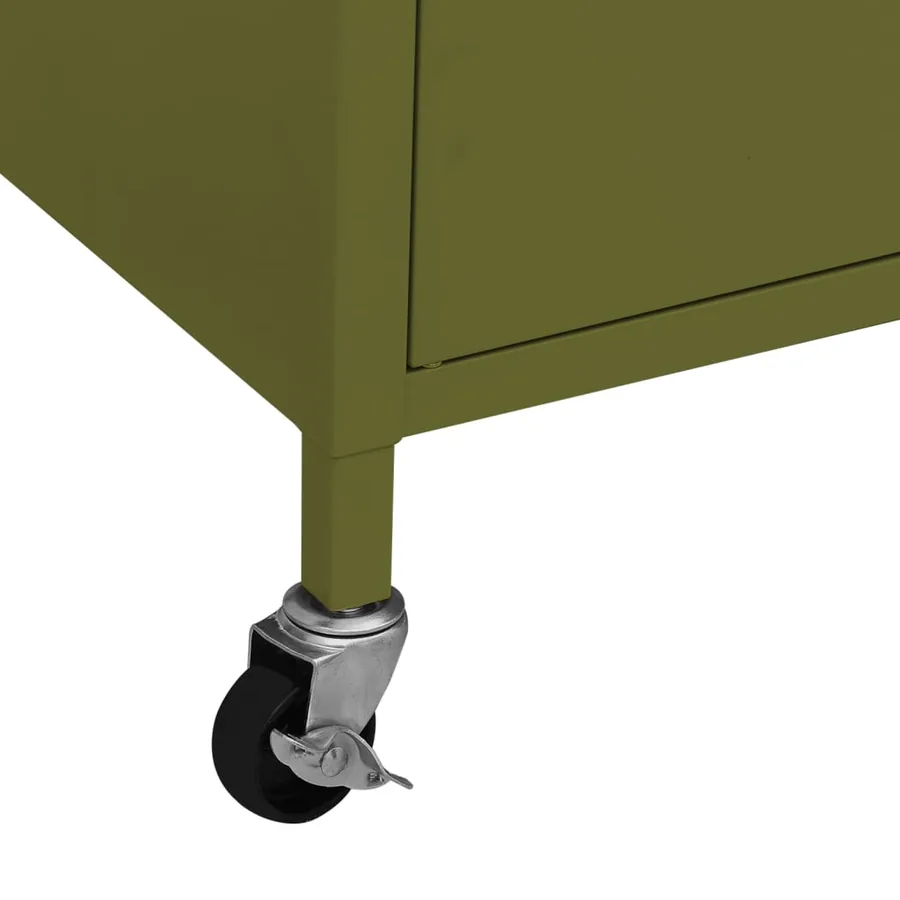 Armoire de rangement Vert olive 60x35x56 cm Acier - 8