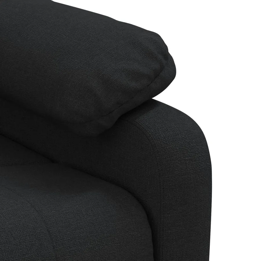 Fauteuil électrique de massage Noir Tissu - 9
