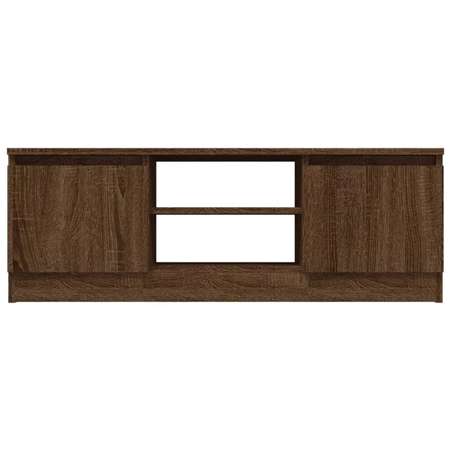 Meuble TV avec porte Chêne marron 102x30x36 cm - 5