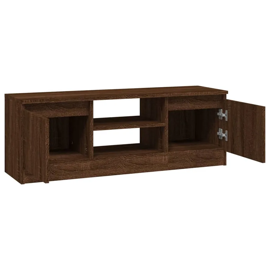 Meuble TV avec porte Chêne marron 102x30x36 cm - 6