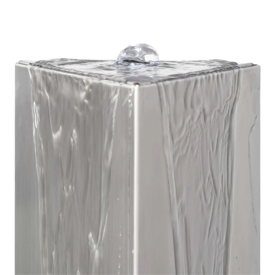 Fontaine de jardin Argenté 37,7x32,6x110 cm Acier inoxydable - 7