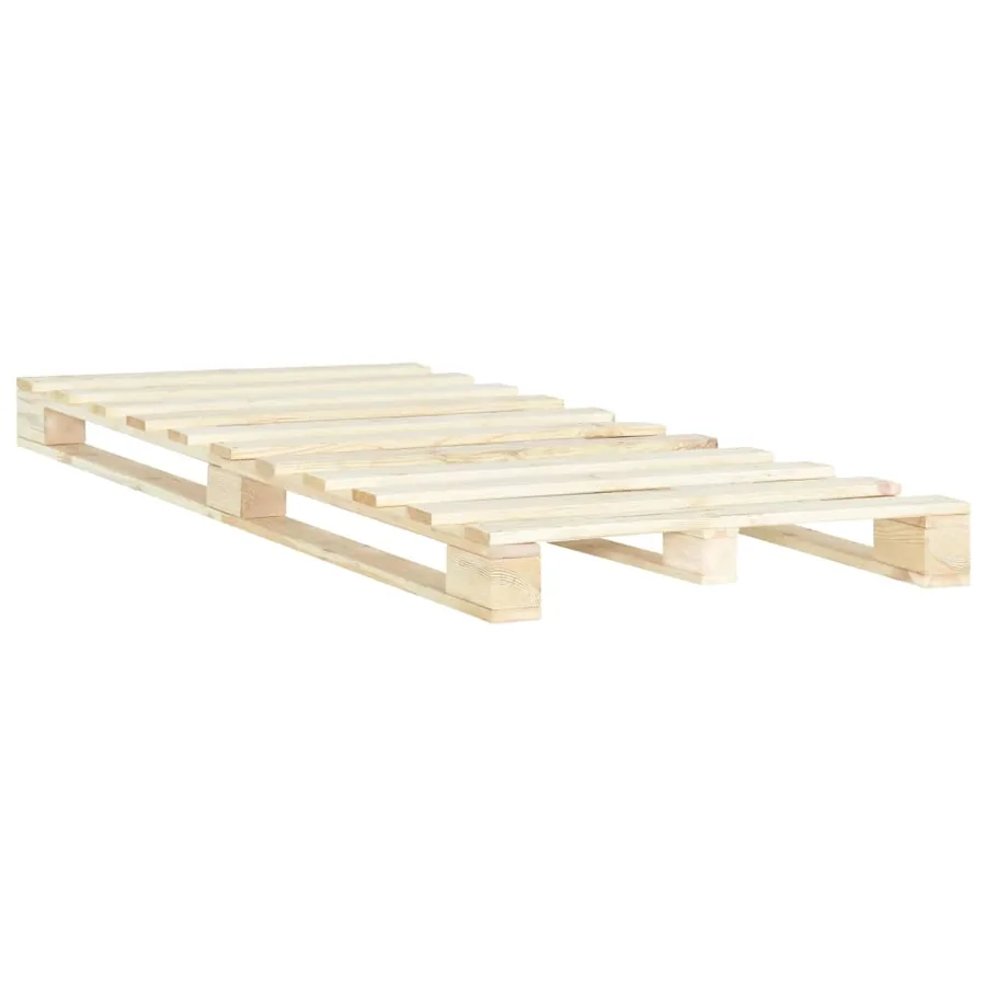 Cadre de lit de palette sans matelas bois pin massif 120x200 cm - 2