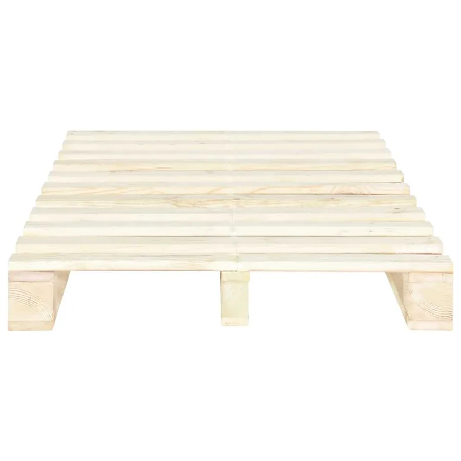 Cadre de lit de palette sans matelas bois pin massif 120x200 cm - 3