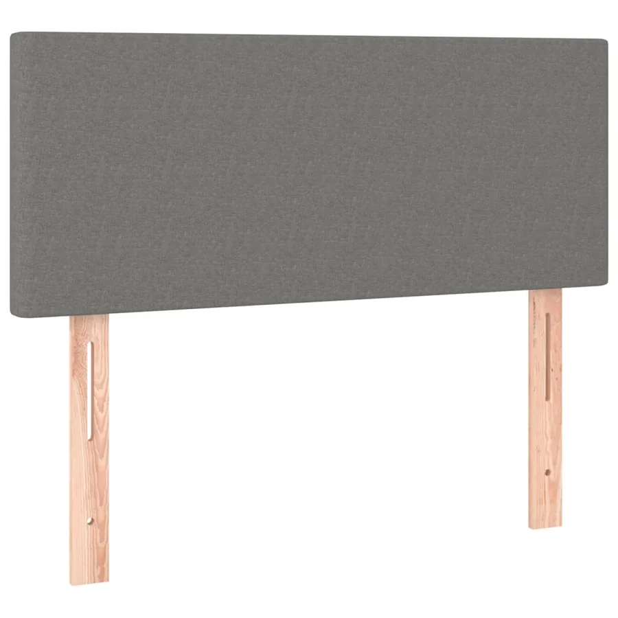 Sommier à lattes de lit avec matelas et LED Gris foncé 90x200cm - 7