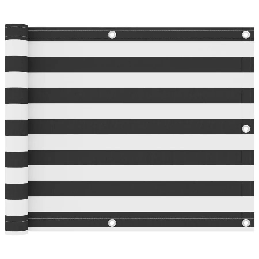 Écran de balcon Anthracite et blanc 75x300 cm Tissu Oxford