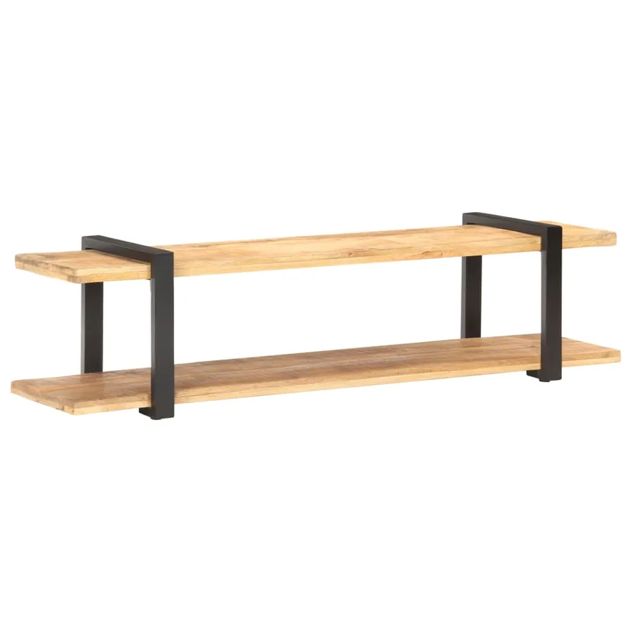 Meuble TV 160x40x40 cm Bois massif de manguier brut - 7