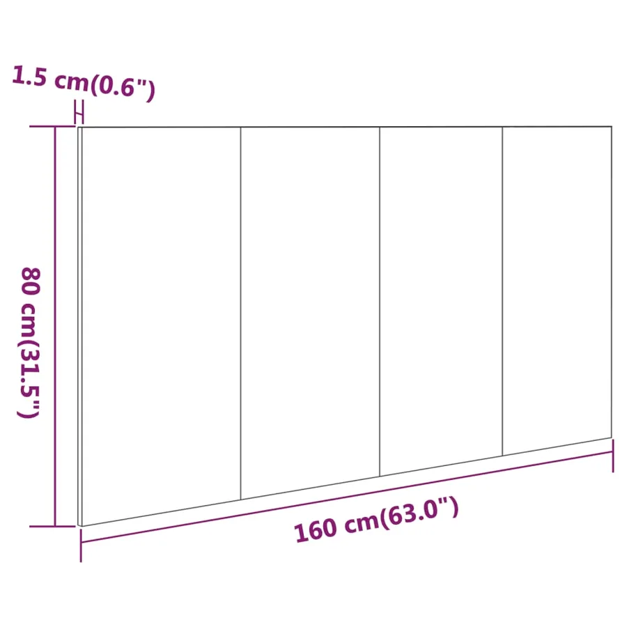 Tête de lit Chêne sonoma 160x1,5x80 cm Bois d'ingénierie - 7