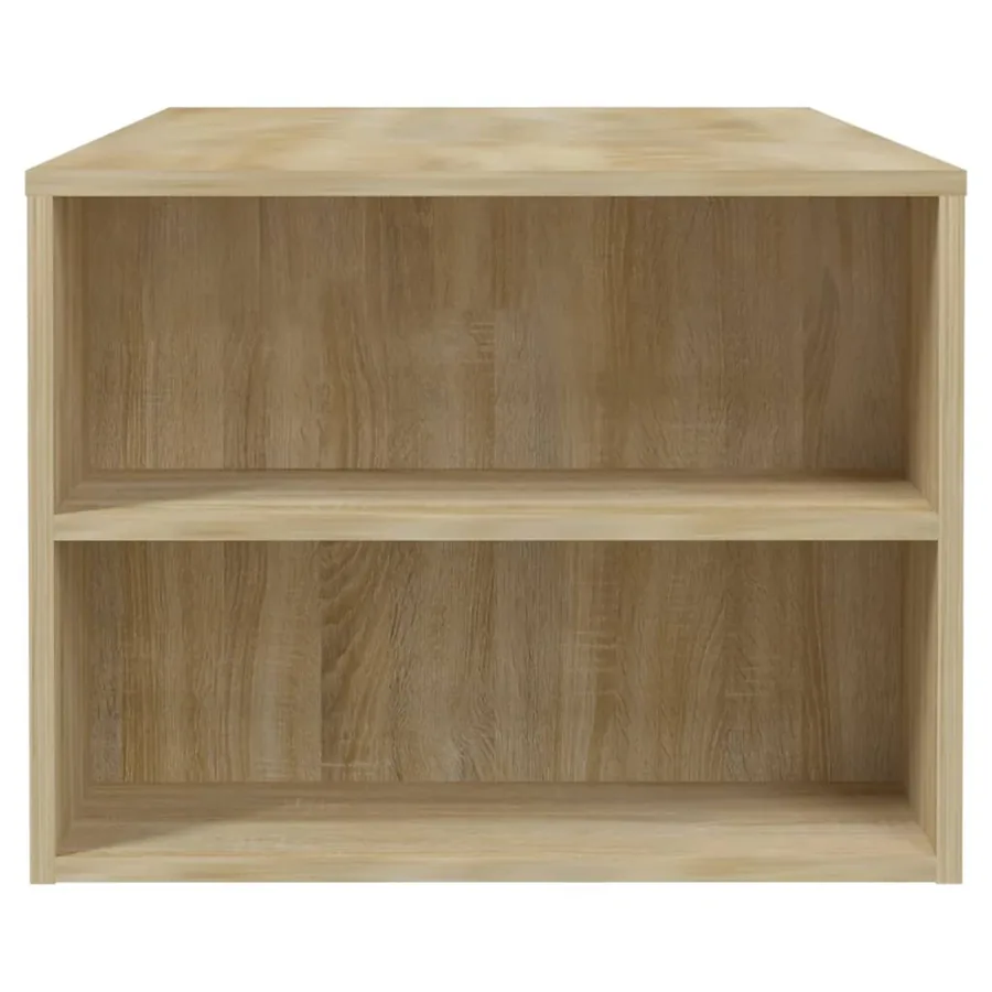 Table basse chêne sonoma 102x55x42 cm bois d'ingénierie - 7