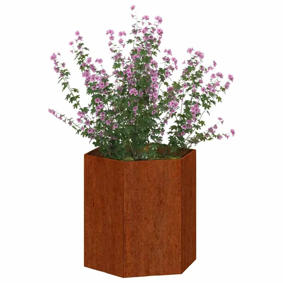 Jardinière Rouillé 40x40x45 cm Acier corten - 3