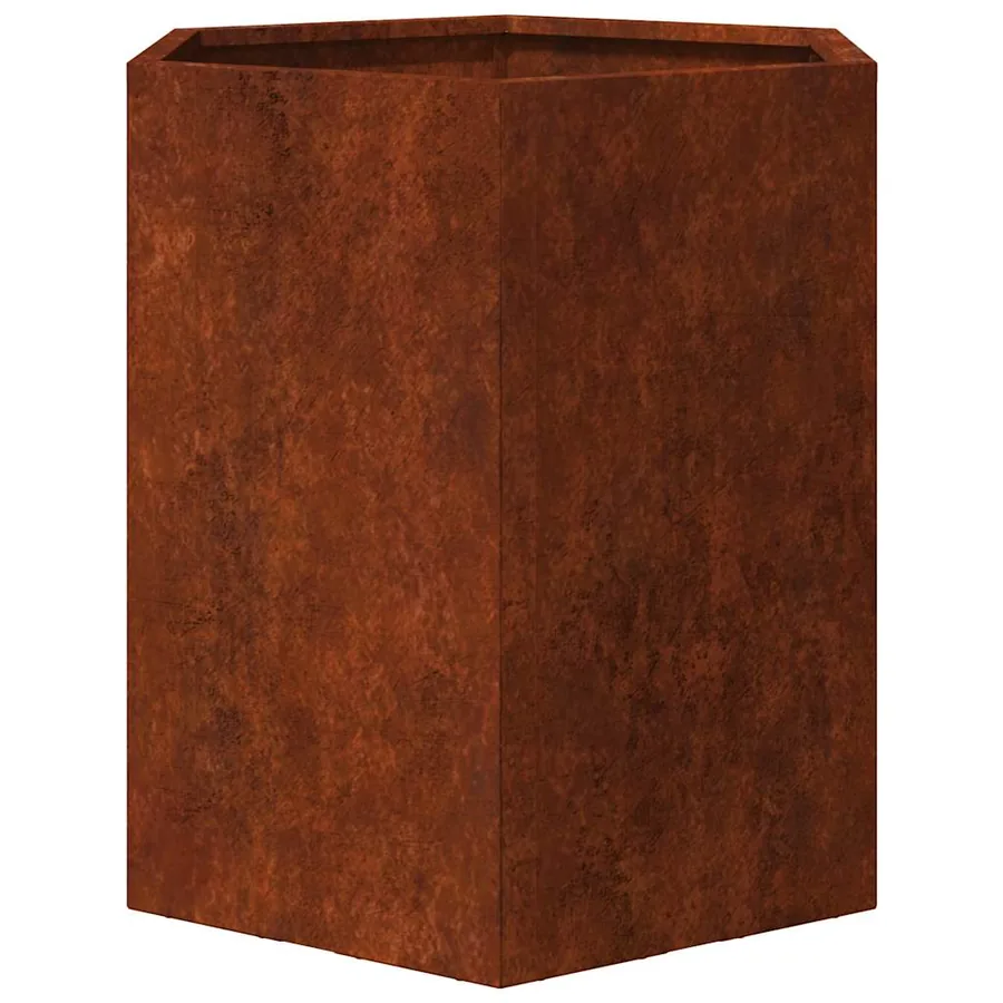 Jardinière Rouillé 40x40x45 cm Acier corten - 6