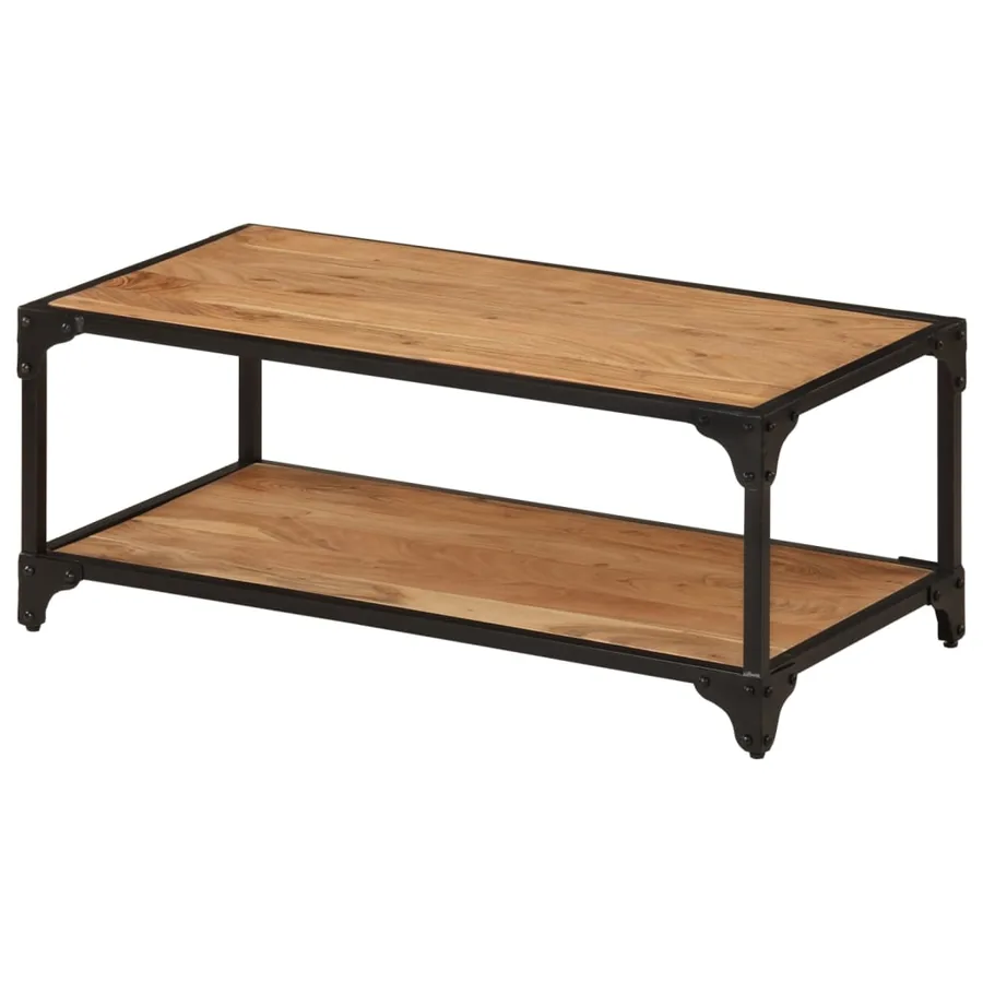 Table basse 90x45x35 cm Bois d'acacia solide - 11