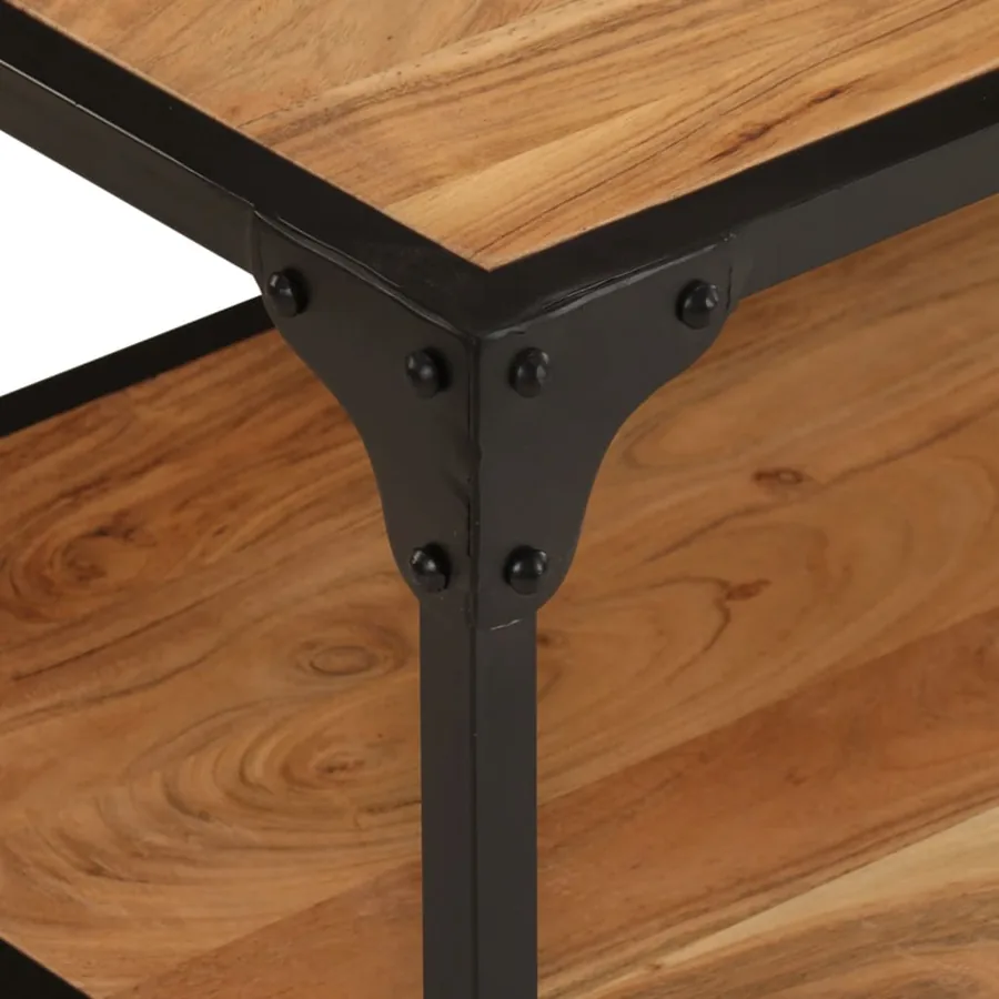 Table basse 90x45x35 cm Bois d'acacia solide - 6