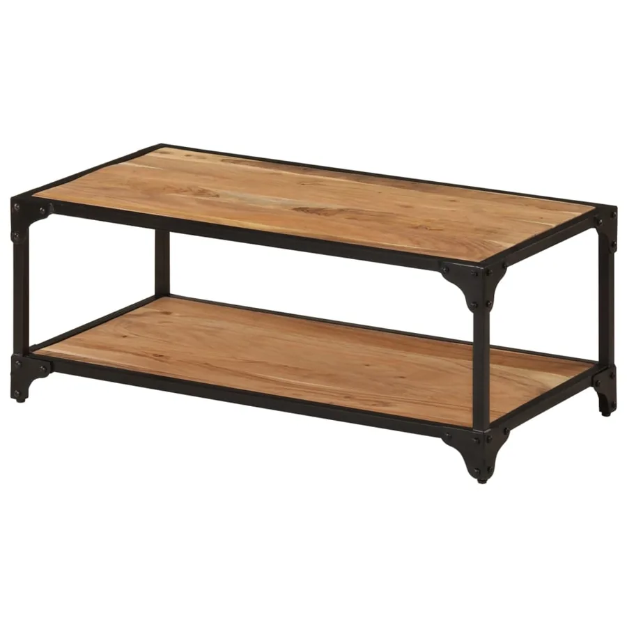 Table basse 90x45x35 cm Bois d'acacia solide - 9