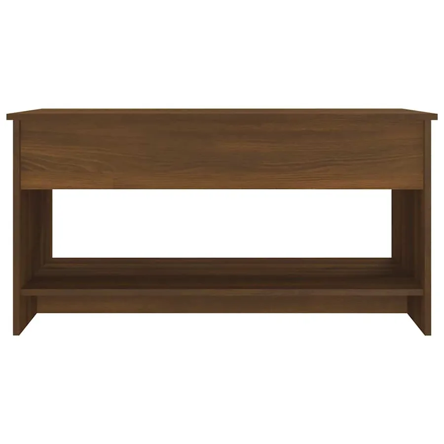 Table basse Chêne marron 102x50x52,5 cm Bois d'ingénierie - 6