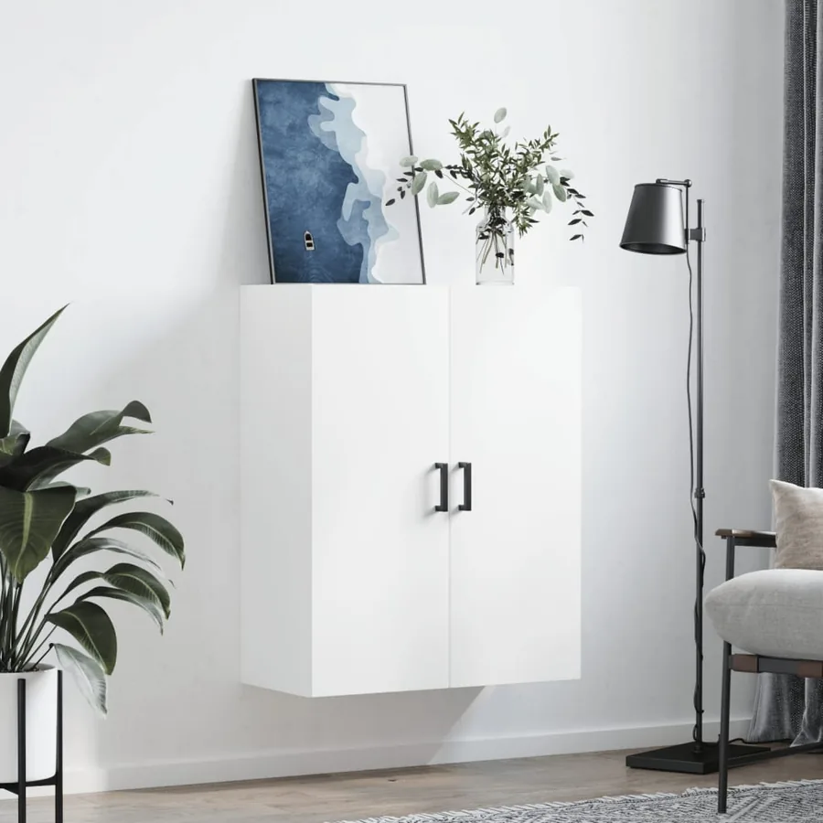 Armoire murale blanc 69,5x34x90 cm - 3