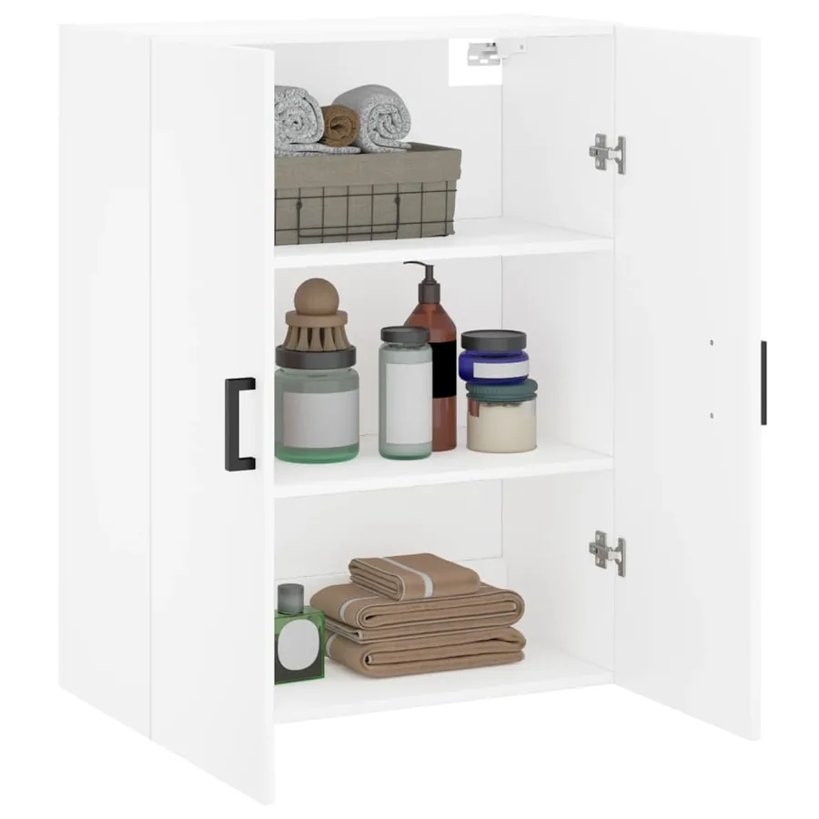 Armoire murale blanc 69,5x34x90 cm - 5