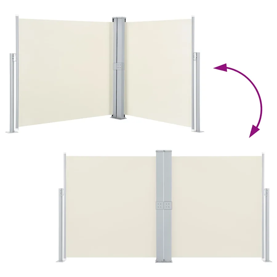Auvent latéral rétractable Crème 140 x 1000 cm - 5