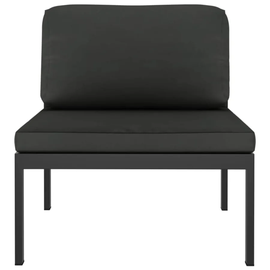 Salon de jardin 6 pcs avec coussins Aluminium Anthracite - 6