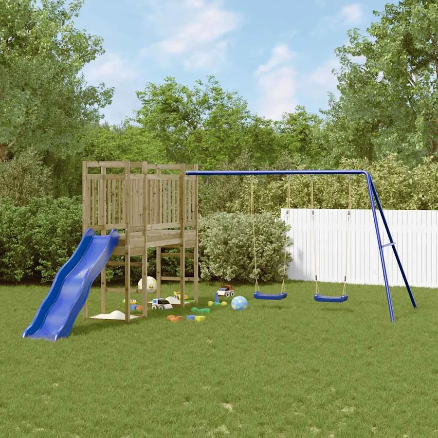 Aire de jeux d'extérieur bois de pin imprégné