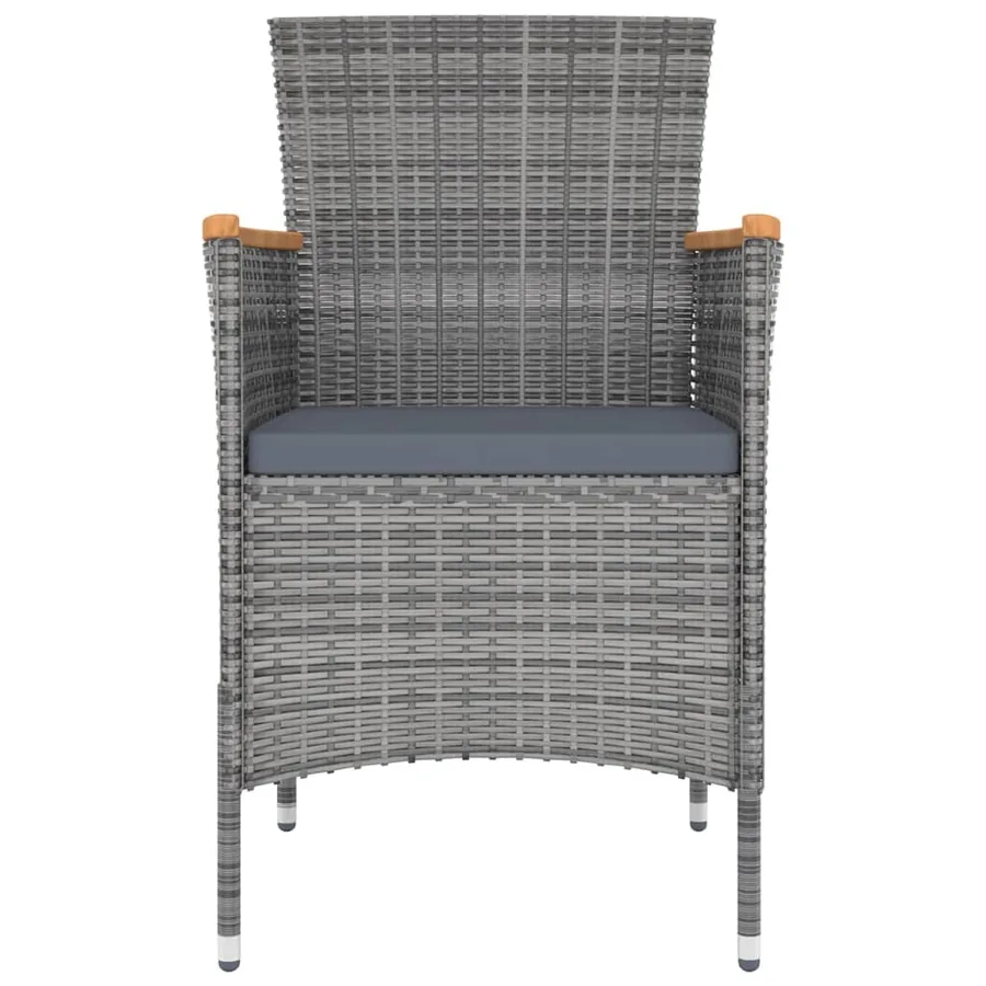 Ensemble à manger de jardin 7 pcs avec coussins Gris - 5