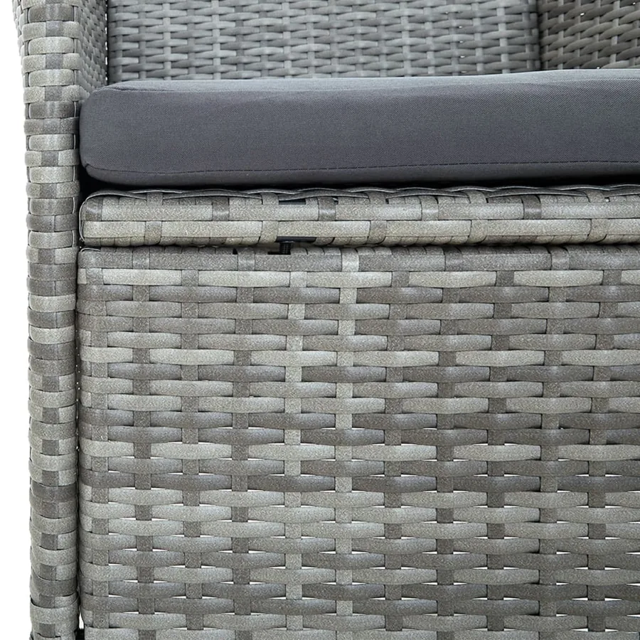 Ensemble à manger de jardin 7 pcs avec coussins Gris - 6