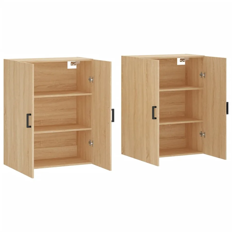 Armoires murales 2 pcs chêne sonoma 69,5x34x90 cm - 4
