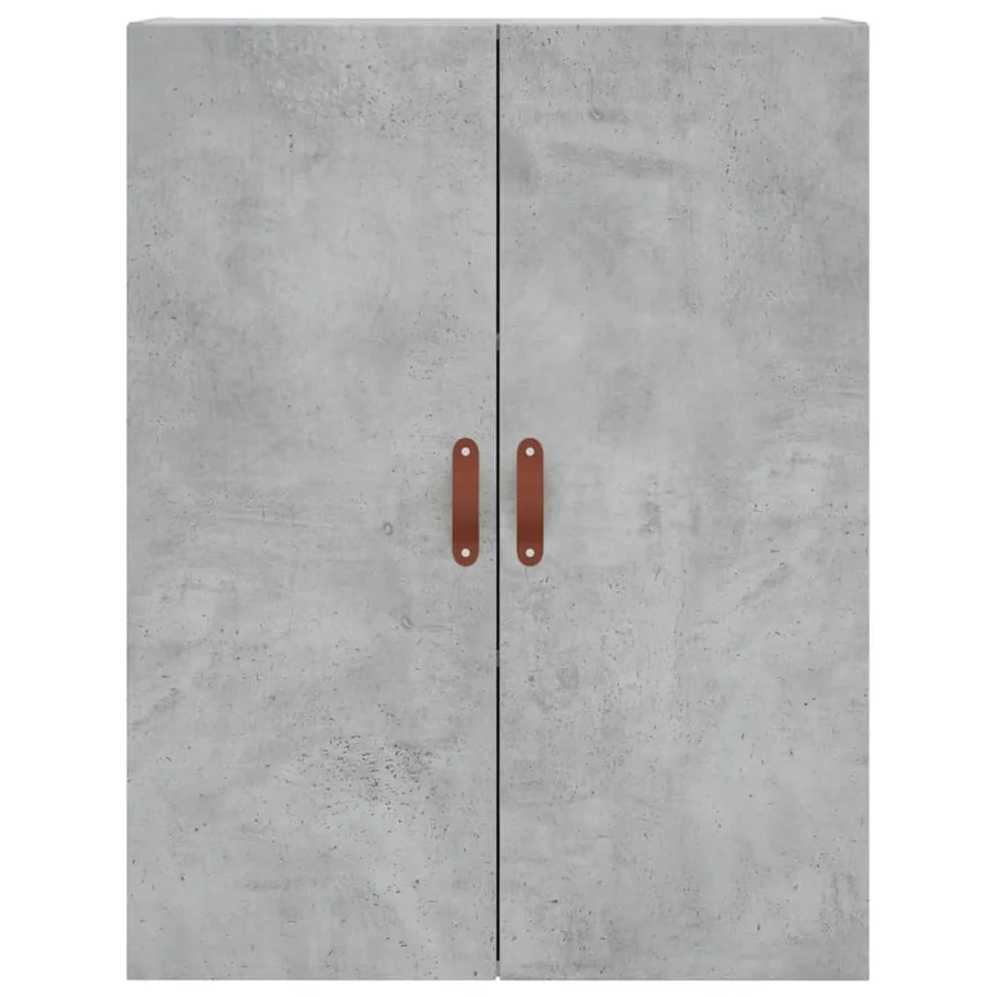 Buffet haut Gris béton 69,5x34x180 cm Bois d'ingénierie - 6