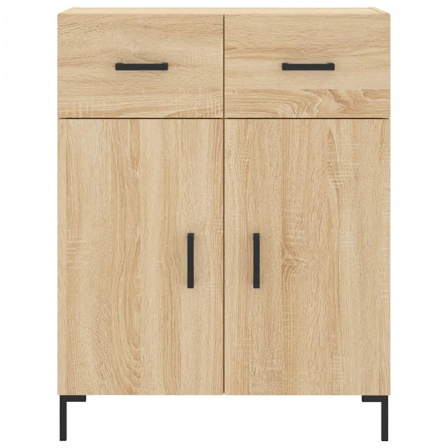 Buffet haut Chêne sonoma 69,5x34x180 cm Bois d'ingénierie - 8