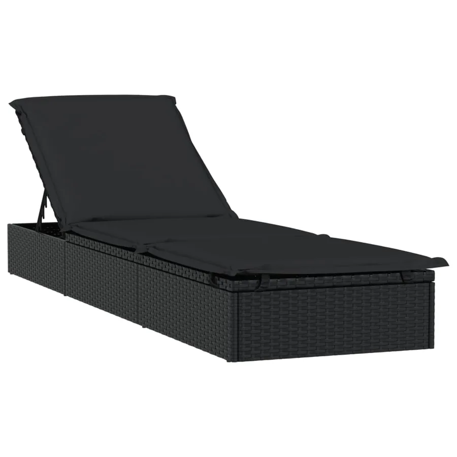 Chaise longue avec toit rond gris 211x57x140 cm résine tressée - 16